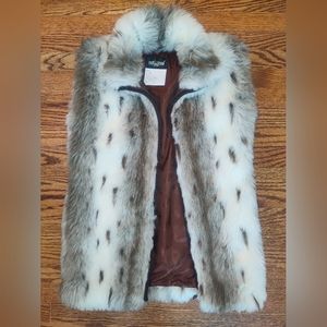 Women's size small Not Fur Real faux fur vest